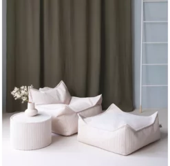 Pouf En Velours Côtelé - Beige 7 Pouf En Velours Côtelé - Beige -LES ENFANTS DU DESIGN Soldes pouf cylindrique velours cotele sable wigiwama 3 1264x1234