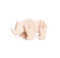 Rhinocéros En Bois Articulé