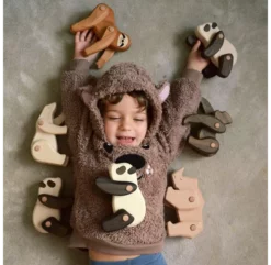 Rhinocéros En Bois Articulé -LES ENFANTS DU DESIGN Soldes rhinoceros en bois articule bajo 3 1264x1234