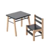Table Gabriel Et Chaise Enfant Louise - Anthracite -LES ENFANTS DU DESIGN Soldes table gabriel chaise louise combelle hetre anthracite combelle 1 1264x1234