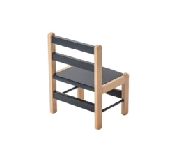 Table Gabriel Et Chaise Enfant Louise - Anthracite -LES ENFANTS DU DESIGN Soldes table gabriel chaise louise combelle hetre anthracite combelle 3 1264x1234