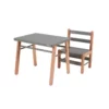 Table Gabriel Et Chaise Enfant Louise - Gris -LES ENFANTS DU DESIGN Soldes table gabriel chaise louise combelle hetre gris combelle 1 1264x1234