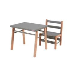 Table Gabriel Et Chaise Enfant Louise - Gris