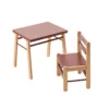 Table Gabriel Et Chaise Enfant Louise - Vieux Rose -LES ENFANTS DU DESIGN Soldes table gabriel chaise louise combelle hetre vieux rose combelle 1 1264x1234