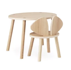 Nofred Table Enfant Mouse 2-5 Ans - Chêne -LES ENFANTS DU DESIGN Soldes table mouse nofred chene 3 1264x1234