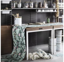 Table Murale Pliante - Noyer / Blanc -LES ENFANTS DU DESIGN Soldes table murale pliante walnut white string 3 1264x1234