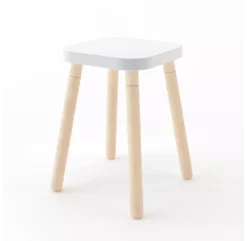 Tabouret Carré évolutif - Blanc/Bouleau 7 Tabouret Carré évolutif - Blanc/Bouleau -LES ENFANTS DU DESIGN Soldes tabouret oeuf nyc blanc bouleau 2 1264x1234