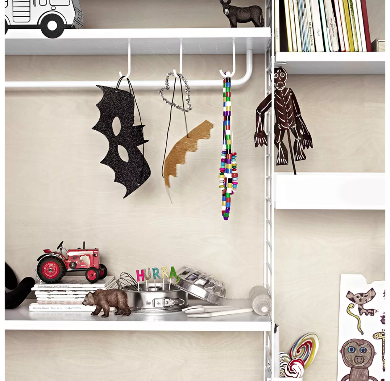 Tige 58 Cm Pour étagère En Métal - Blanc 4 Tige 58 Cm Pour étagère En Métal - Blanc – Image 2