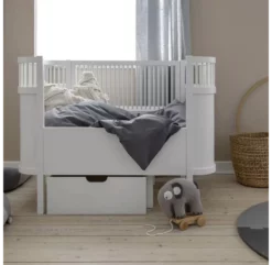 Sebra Tiroir Pour Lit Bébé évolutif - Gris -LES ENFANTS DU DESIGN Soldes tiroir rangement lit sebra gris 3 1264x1234