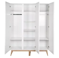 Armoire 3 Portes Trendy - Blanc -LES ENFANTS DU DESIGN Soldes trendy blanc armoire 3 portes quax 4 1264x1234